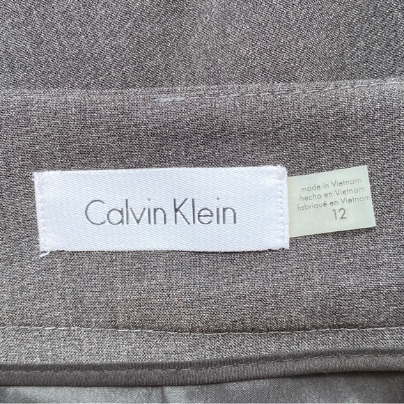 Calvin Klein charcoal grey rayon blend pencil skirt - Picture 9 of 13